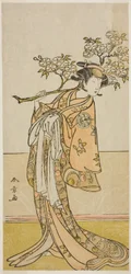 Der Schauspieler Ichimura Uzaemon IX in einer unbekannten Rolle