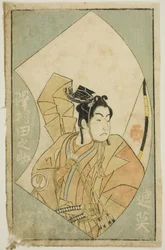Der Schauspieler Sawamura Tanosuke I, aus "Ein Bilderbuch der Bühnenfächer (Ehon butai ogi)"