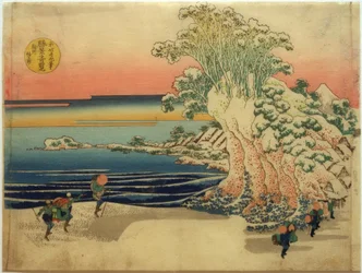Der Küstenstreifen Sodegaura in der Provinz Sagami