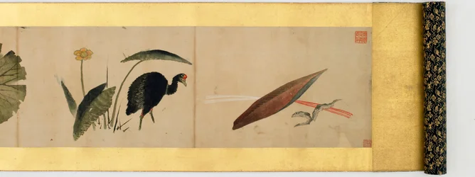 Detail der Bildrolle mit verschiedenen Bildern, Edo-Periode, 1839