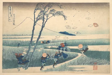 Ejiri in der Provinz Suruga, aus der Serie Sechsunddreißig Ansichten des Berges Fuji
