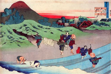 Aus der Serie Hundert Gedichte von hundert Dichtern: Jito Tenno, um 1830