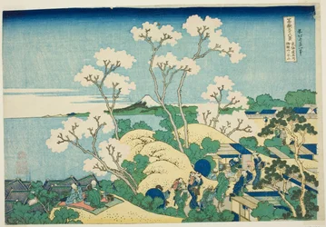 Goten-Hügel bei Shinagawa auf der Tokaido, aus der Serie "36 Ansichten des Berges Fuji"