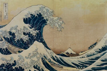 Große Woge vor der Küste bei Kanagawa