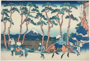 Hodogaya auf der Tokaido, aus der Serie "Sechsunddreißig Ansichten des Berges Fuji"
