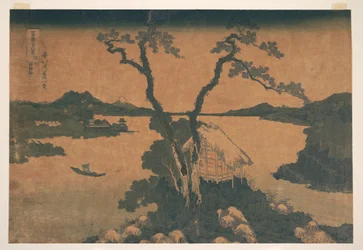 See Suwa in der Provinz Shinano, aus der Serie Sechsunddreißig Ansichten des Berges Fuji