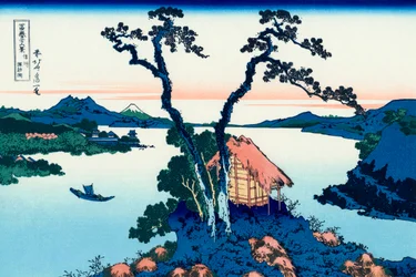 Der Suwa-See in der Provinz Shinano, 1830-1833