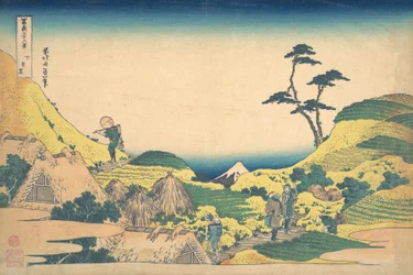Unteres Meguro Shimo Meguro, aus der Serie Sechsunddreißig Ansichten des Berges Fuji Fugaku...