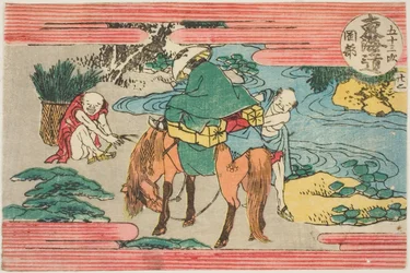 Nr. 22: Okabe, aus der Serie "Dreiundfünfzig Stationen der Tokaido-Straße (Tokaido gojusan tsugi)"