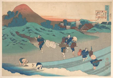 Gedicht von Jitō Tenno (Kaiserin Jitō), aus der Serie Hundert Gedichte erklärt von der Amme