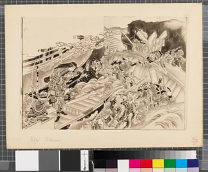 Szenen aus dem Krieg zwischen Japan und Korea, Ende des 18. - erste Hälfte des 19. Jahrhunderts