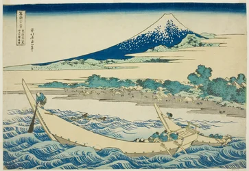 Tago-Bucht bei Ejiri am Tokaido, aus der Serie "Sechsunddreißig Ansichten des Berges Fuji"