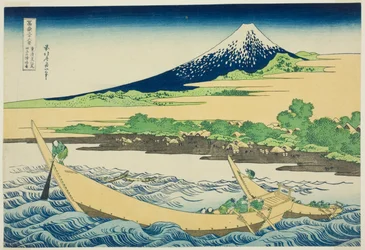 Tagonoura-Bucht bei Ejiri an der Tōkaidō, aus der Serie "36 Ansichten des Berges Fuji"