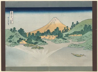 Sechsunddreißig Ansichten des Berges Fuji: Die Oberfläche des Sees Misaka in der Provinz Kai