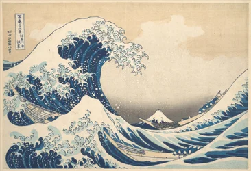 Unter der Welle vor Kanagawa, oder Die große Welle, aus der Serie Sechsunddreißig Ansichten des Berges Fuji