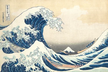 Unter der Welle vor Kanagawa Kanagawa oki nami ura, auch bekannt als Die große Welle, ca. 1830-32