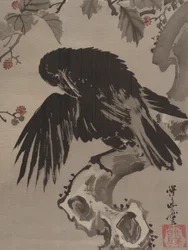 Krähe auf einem Ast, ca. 1887