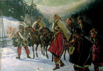 Huzulenhochzeit, 1909