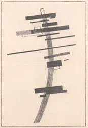Sensation der Bewegung und des Hindernisses aus "Suprematismus: 34 Zeichnungen"