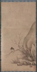 Eisvogel über einem Bach