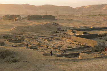 Abydos, Standortübersicht des zeremoniellen Geheges des 1. Dynastie-Pharaos Aha, ca. 2950 v. Chr., 2005