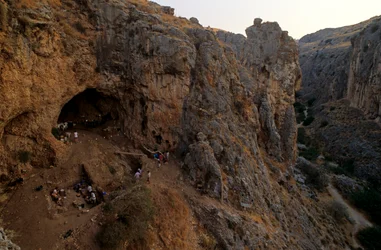 Amud-Höhle, Neandertaler-Ausgrabungsstätte, Israel, 2008 (Foto)