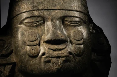 Größte Azteken, Mexiko-Stadt, Mexiko, Grüner Stein, Coyolxauqui Göttin, 2008