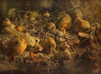 Stillleben mit Zwiebeln