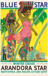 Plakat, das das Kreuzfahrtschiff 