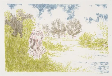 Frau im gestreiften Kleid, 1899-1900