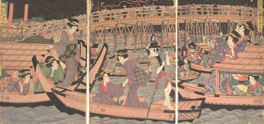 Abkühlung in Ryogoku in Edo, frühes bis mittleres 19. Jahrhundert