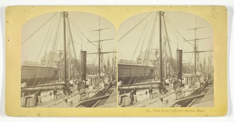 Blick vom T Wharf, Boston, Mass, 185575
