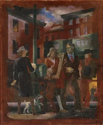 Szenen aus New York - Greenwich Village (Wandbildstudie, Madison Square Postal Station, New York City)