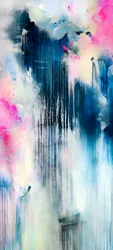 Dynamisches Blau-Pink Abstrakt