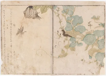 Raupe und Bienen
