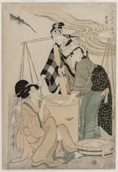 Provinz Settsu aus der Serie Modische sechs Juwelenflüsse (Furyu Mu Tamagawa)