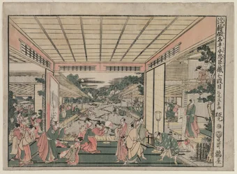 Chushingura: Akt VII aus der Serie Perspektivbilder für Das Schatzhaus der Loyalität, ca. 17