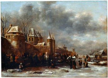 Eine Burg am Flussufer, 17. Jahrhundert