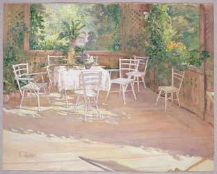 Blick auf die Veranda