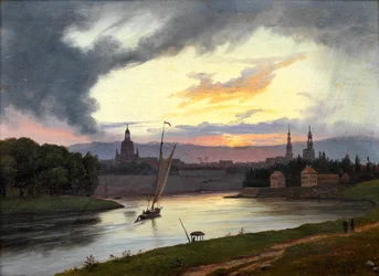 Dresden im Sonnenuntergang