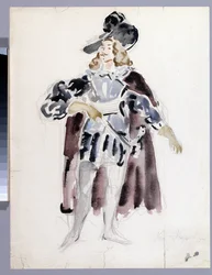 Kostümentwurf für die Oper "Der steinerne Gast" von Alexander Dargomyschski