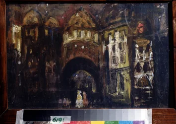 Bühnenbildentwurf für die Oper Faust von Charles Gounod