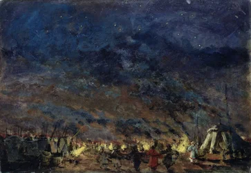 Das Polowetzer Lager. Bühnenbild für die Oper Fürst Igor von A. Borodin, 1914