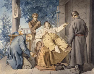 Grundbesitzer und seine Leibeigenen, 1853
