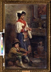 Die Modelle warten auf den Künstler