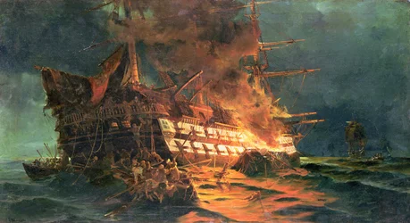 Der Verlust der Ajax, vor Kap Janissary