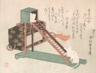 Weiße Mäuse spielen, wahrscheinlich 1816