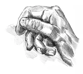 Ausdrucksstarke Hand Skizze