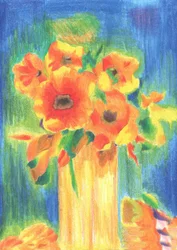 Blumenkunst Zeichnung Skizze 23