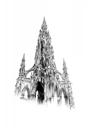Gotisches Edinburgh Denkmal